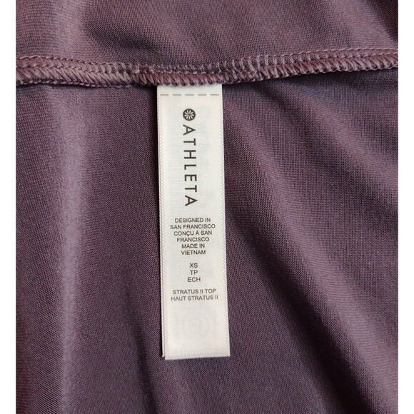 Women's Athleta Stratus II Long Sleeve Scoop Neck Top Purple XS - Picture 5 of 6